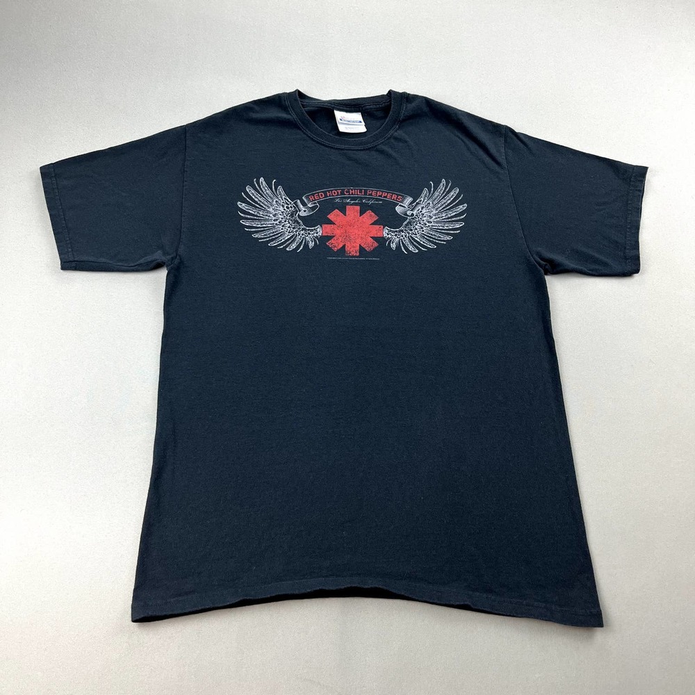 Vintage Red Hot Chili Peppers T-Shirt Mens Medium Black Rock Band Album Tour